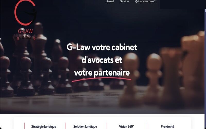 Aperçu du site G-Law, étude de cas Kanexio