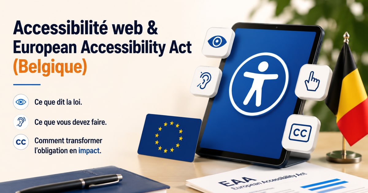 Accessibilité web : ce que l'European Accessibility Act impose aux entreprises belges